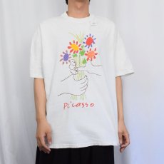 画像2: Pablo Picasso USA製 "Le Bouquet de l'amitie" アートプリントTシャツ XL (2)