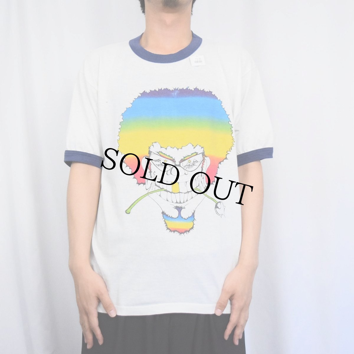 画像3: 90's USA製 "Wildstyle" グラフィックプリントリンガーTシャツ XL (3)