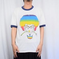 画像3: 90's USA製 "Wildstyle" グラフィックプリントリンガーTシャツ XL (3)