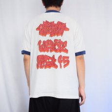 画像4: 90's USA製 "Wildstyle" グラフィックプリントリンガーTシャツ XL (4)