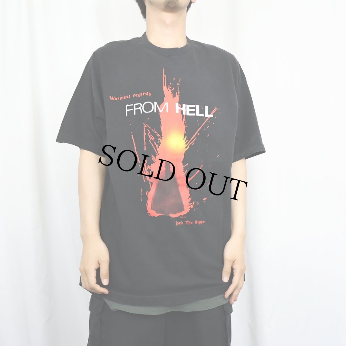 画像2: 2000's FROM HELL "Jack The Ripper" サスペンス映画プリントTシャツ BLACK XL (2)