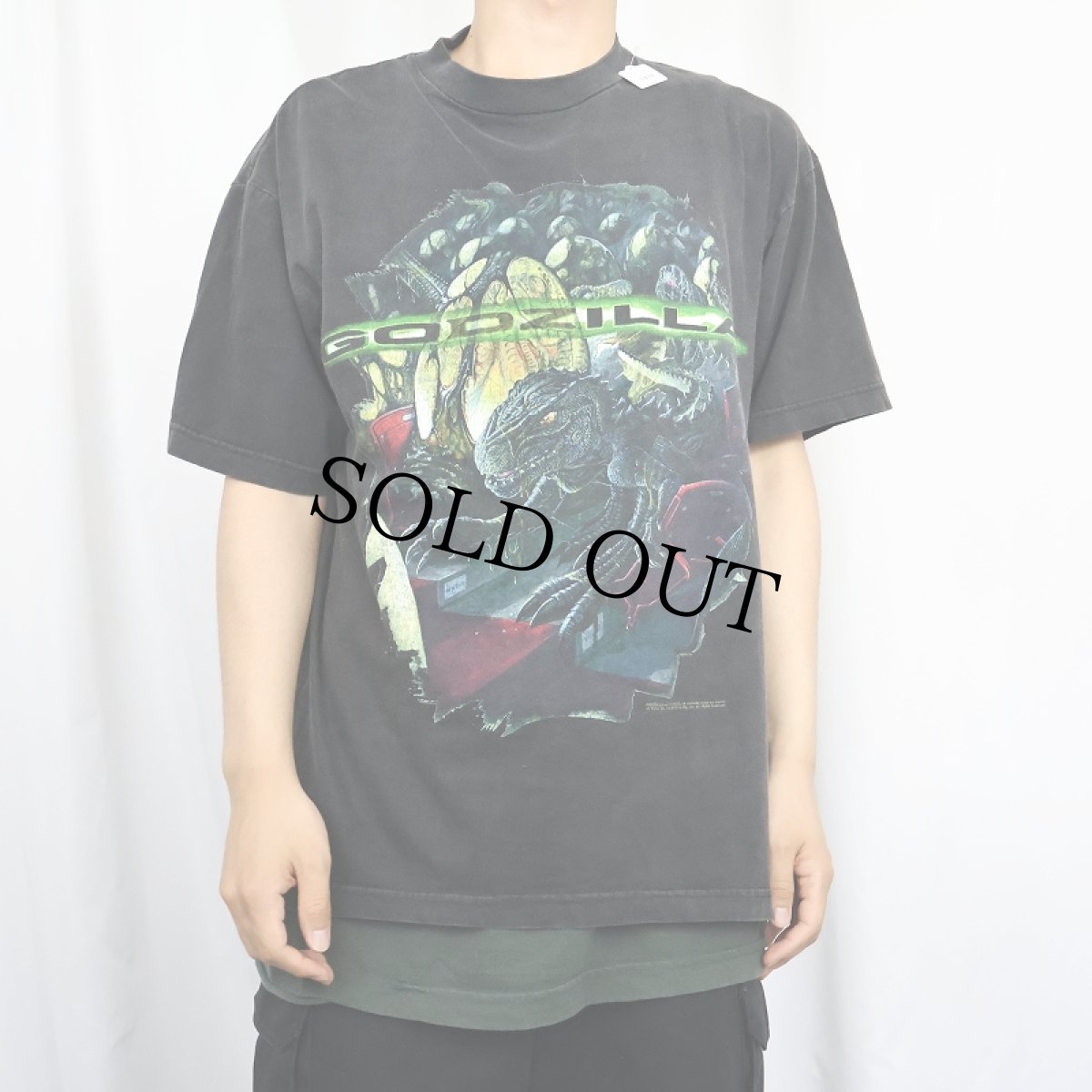画像2: GODZILLA キャラクタープリントTシャツ BLACK (2)