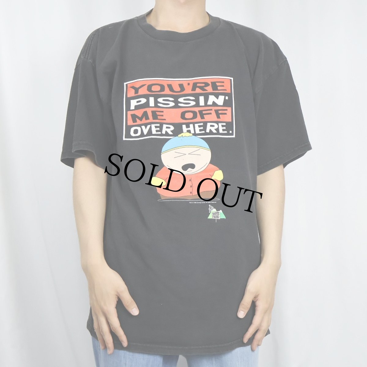 画像2: 90's SOUTH PARK "YOU'RE PISSIN' ME OFF OVER HERE." キャラクタープリントTシャツ BLACK XL (2)