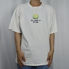 画像3: 2000's NIKE "are you o.k.?" テニスボールプリントTシャツ XL (3)