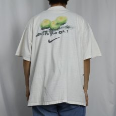 画像4: 2000's NIKE "are you o.k.?" テニスボールプリントTシャツ XL (4)