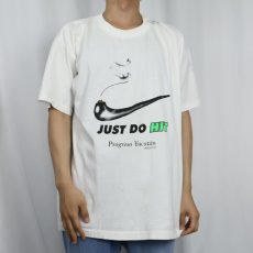 画像2: 2000's "JUST DO HIT" パロディプリントTシャツ XL (2)