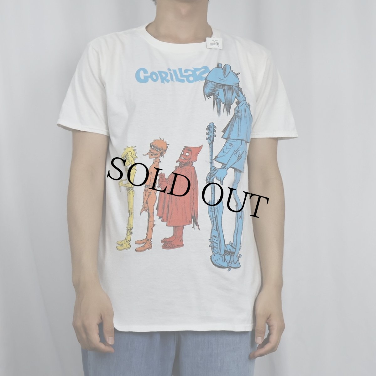 画像2: GORILLAZ ロックバンドTシャツ M (2)