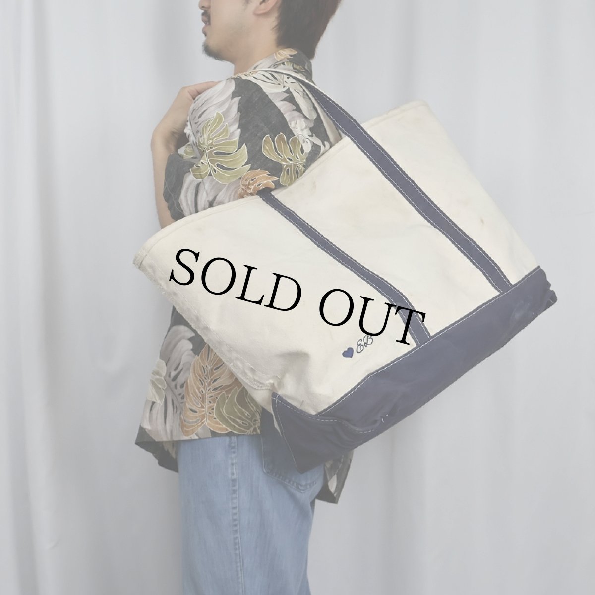 画像2: 90's〜 L.L.Bean USA製 キャンバストートバッグ EXTRA LARGE (2)