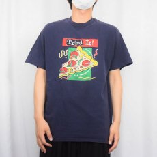 画像3: 90's Pizza Hut×PEPSI "Tried It!" プリントTシャツ NAVY L (3)