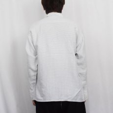 画像3: 90's AURO FEANCE製 コットン×レーヨン 柄織りシャツ SIZE39/40 (3)
