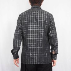 画像3: FAME チェック柄 ポリエステル×コットン シャツ BLACK M (3)