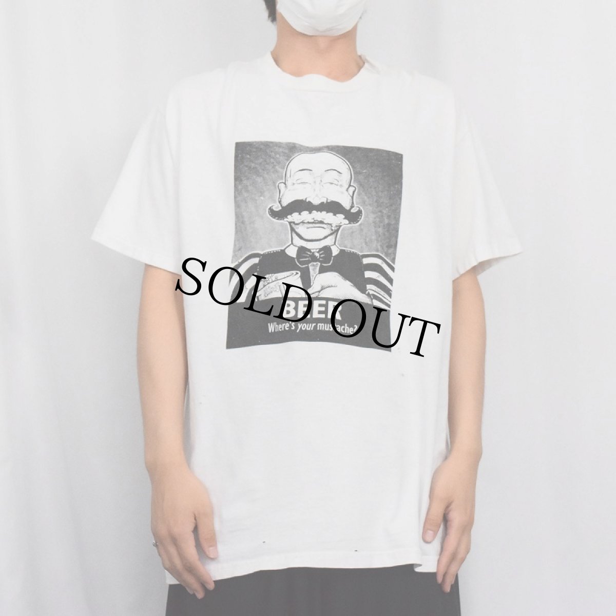 画像3: 90's Gnarly Artly "BEER" イラストプリントTシャツ L (3)