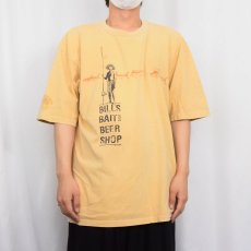 画像3: 90's USA製 "BILL'S BAIT AND BEER SHOP" 魚イラストプリントTシャツ XL (3)