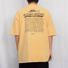 画像4: 90's USA製 "BILL'S BAIT AND BEER SHOP" 魚イラストプリントTシャツ XL (4)