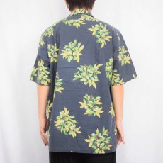 画像3: POLO Ralph Lauren "CLAYTON" 花柄 コットンアロハシャツ NAVY M (3)