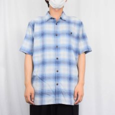 画像2: 18SS Patagonia "ORGANIC COTTON" オンブレーチェック柄 A/Cシャツ XL (2)