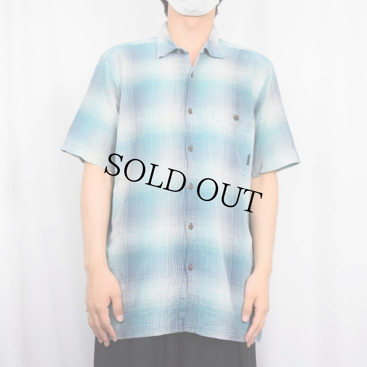 画像2: 2011SS Patagonia "ORGANIC COTTON" オンブレーチェック柄 A/Cシャツ XL (2)