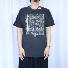 画像2: 2000's NUKEWATCH "NUCLEAR FREE, NATURALLY" 植物プリントTシャツ BLACK L (2)