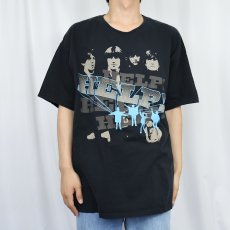 画像2: 2000's THE BEATLES "HELP!" ロックバンドTシャツ BLACK XL (2)