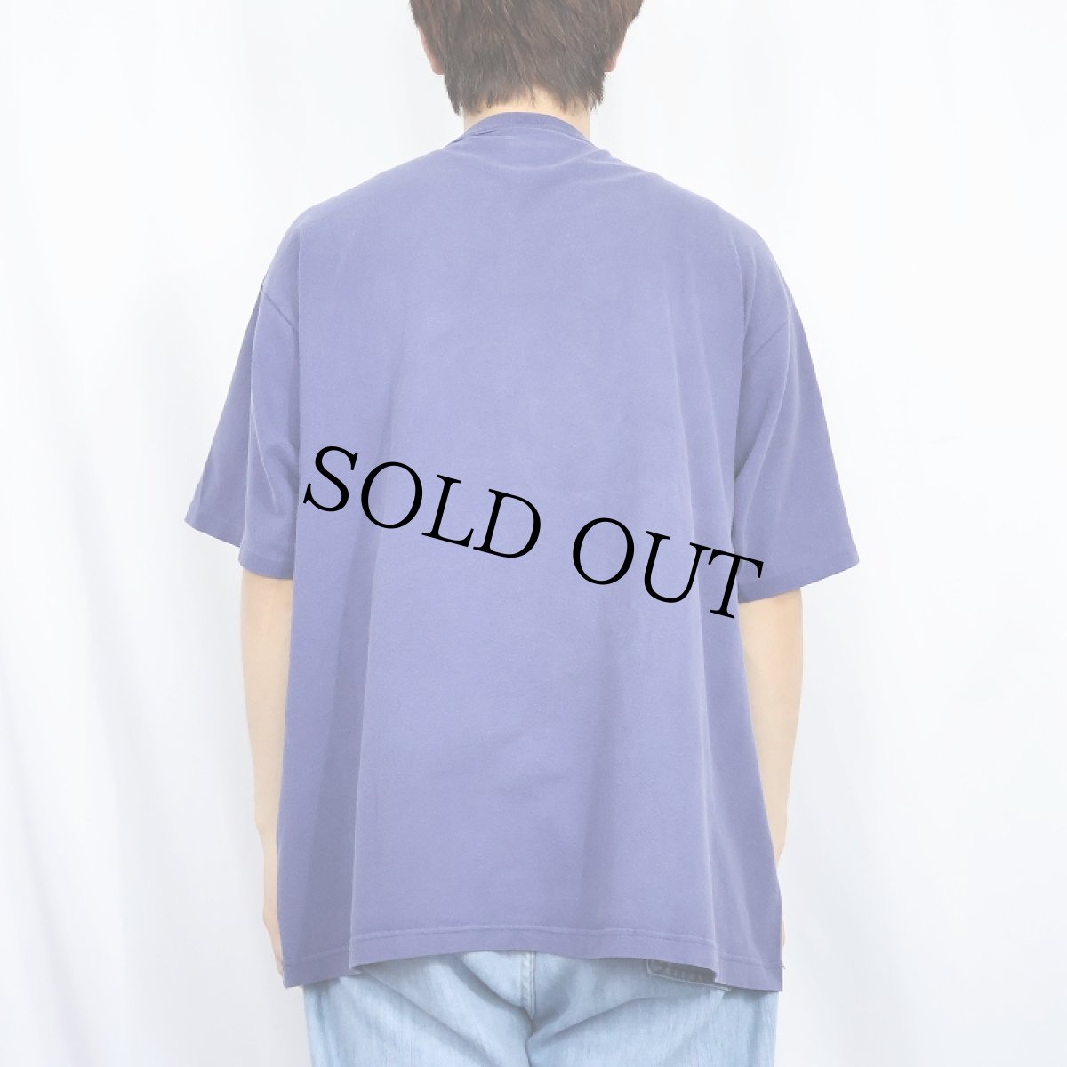 画像3: 80〜90's Champion USA製 青刺繍タグ 後期 ロゴプリントTシャツ NAVY XL (3)