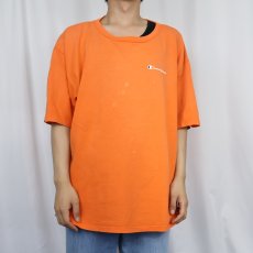画像2: 80〜90's Champion USA製 青刺繍タグ 後期 ロゴプリントTシャツ XXL (2)