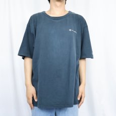 画像2: 80〜90's Champion USA製 青刺繍タグ 後期 ロゴプリントTシャツ XL (2)