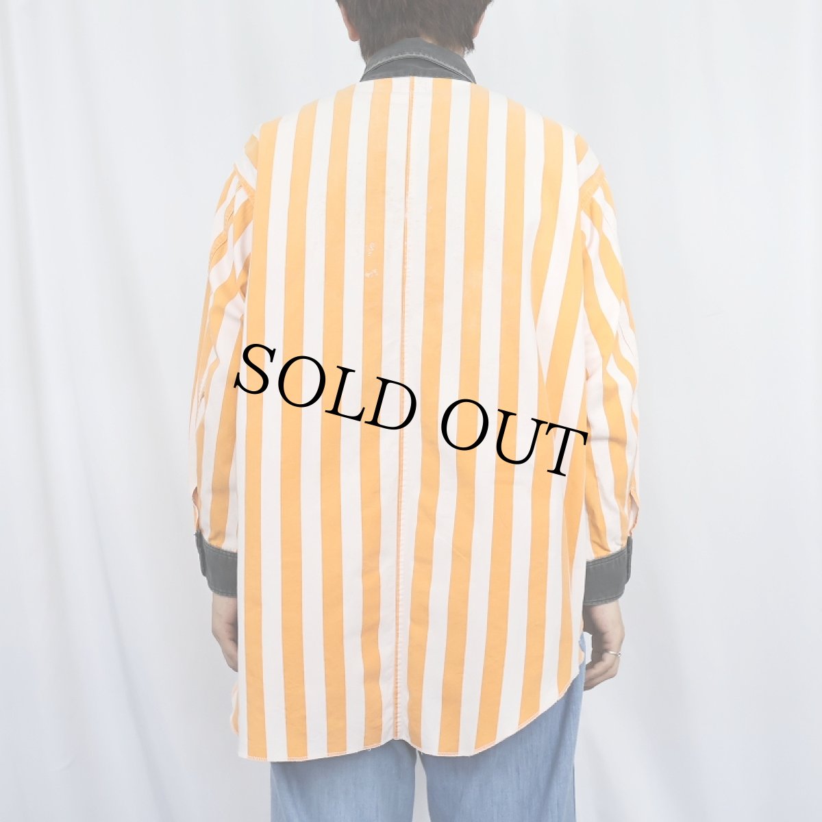 画像3: 60〜70's Lee RIDER USA製 ストライプ柄 切り替えデザイン コットンシャツ (3)