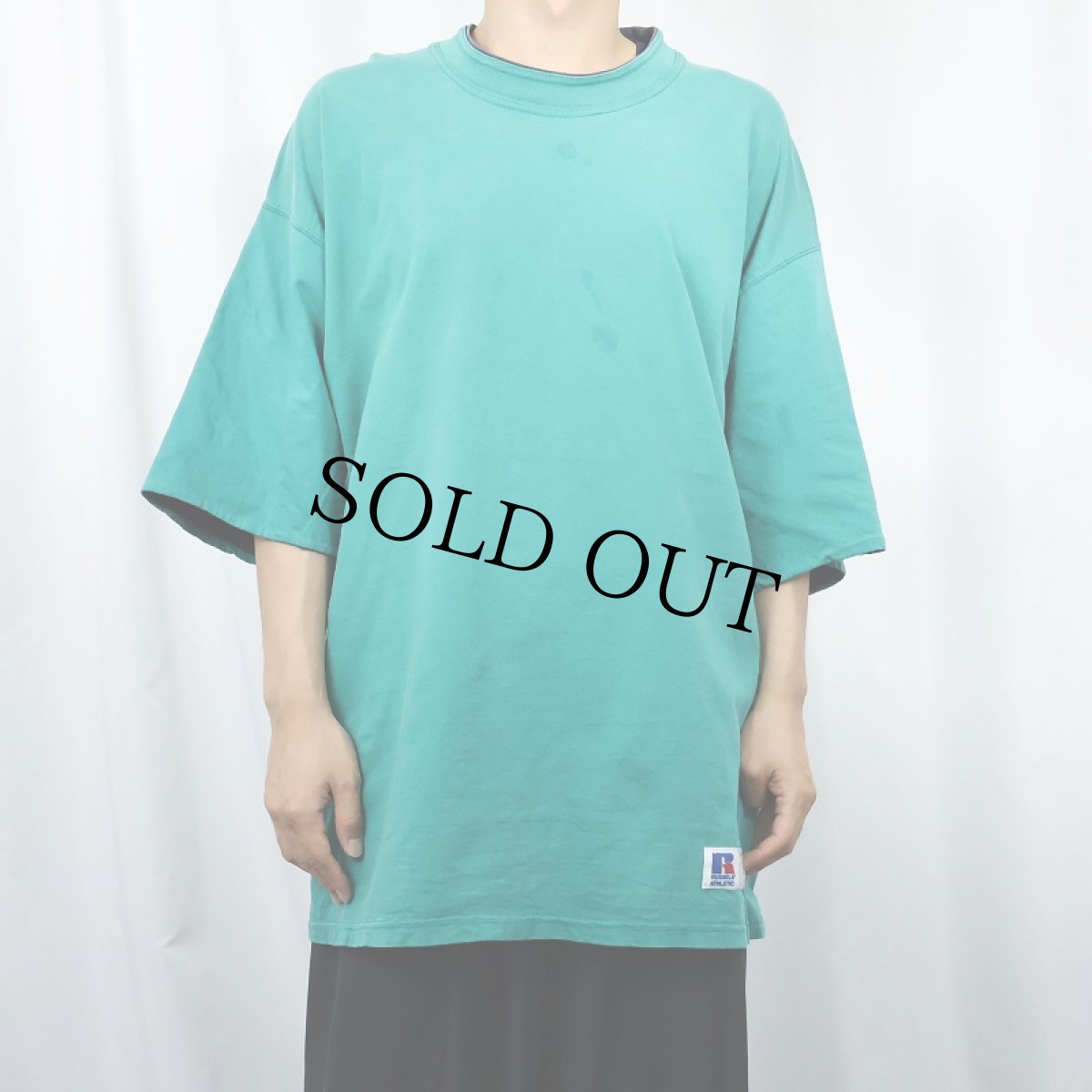 画像2: 90's RUSSELL ATHLETIC USA製 "HIGH COTTON" レイヤードデザインTシャツ XXL (2)