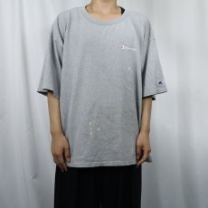画像2: 80〜90's Champion USA製 青刺繍タグ 後期 ロゴプリントTシャツ XXXL (2)