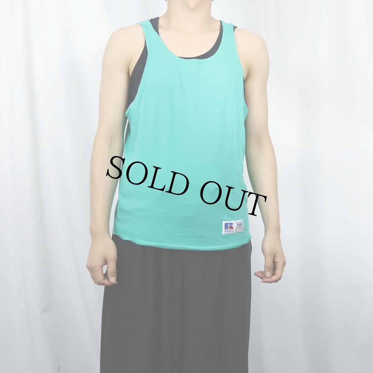 画像2: 90's RUSSELL ATHLETIC USA製 "HIGH COTTON" タンクトップ M (2)