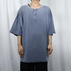 画像2: 2000's GAP ヘンリーネック フェードTシャツ XL (2)