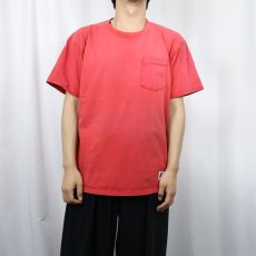画像2: 90's RUSSELL ATHLETIC USA製 "HIGH COTTON" ポケットTシャツ RED L (2)
