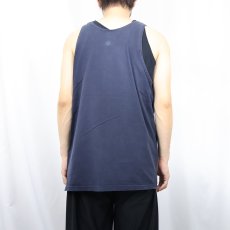 画像3: 80〜90's Champion USA製 青刺繍タグ 後期 ロゴプリントタンクトップ NAVY L (3)