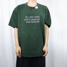 画像2: "NO, I DON'T KNOW WHAT'S WRONG WOTH YOUR COMPUTER." ジョークプリントTシャツ XL (2)