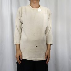 画像2: 40's エルボーパッチ付き コットンフットボールTシャツ (2)
