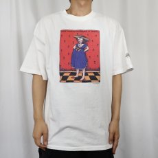 画像2: 90's Mary Engelbreit USA製 "THIS WOMEN DESERVES A PARTY." アートプリントTシャツ XL (2)