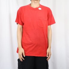 画像2: 80〜90's FRUIT OF THE LOOM USA製 無地 ポケットTシャツ XL (2)