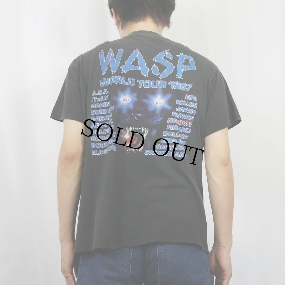 画像4: 80's W.A.S.P. USA製 ヘヴィメタル・バンド プリントTシャツ BLACK XL (4)