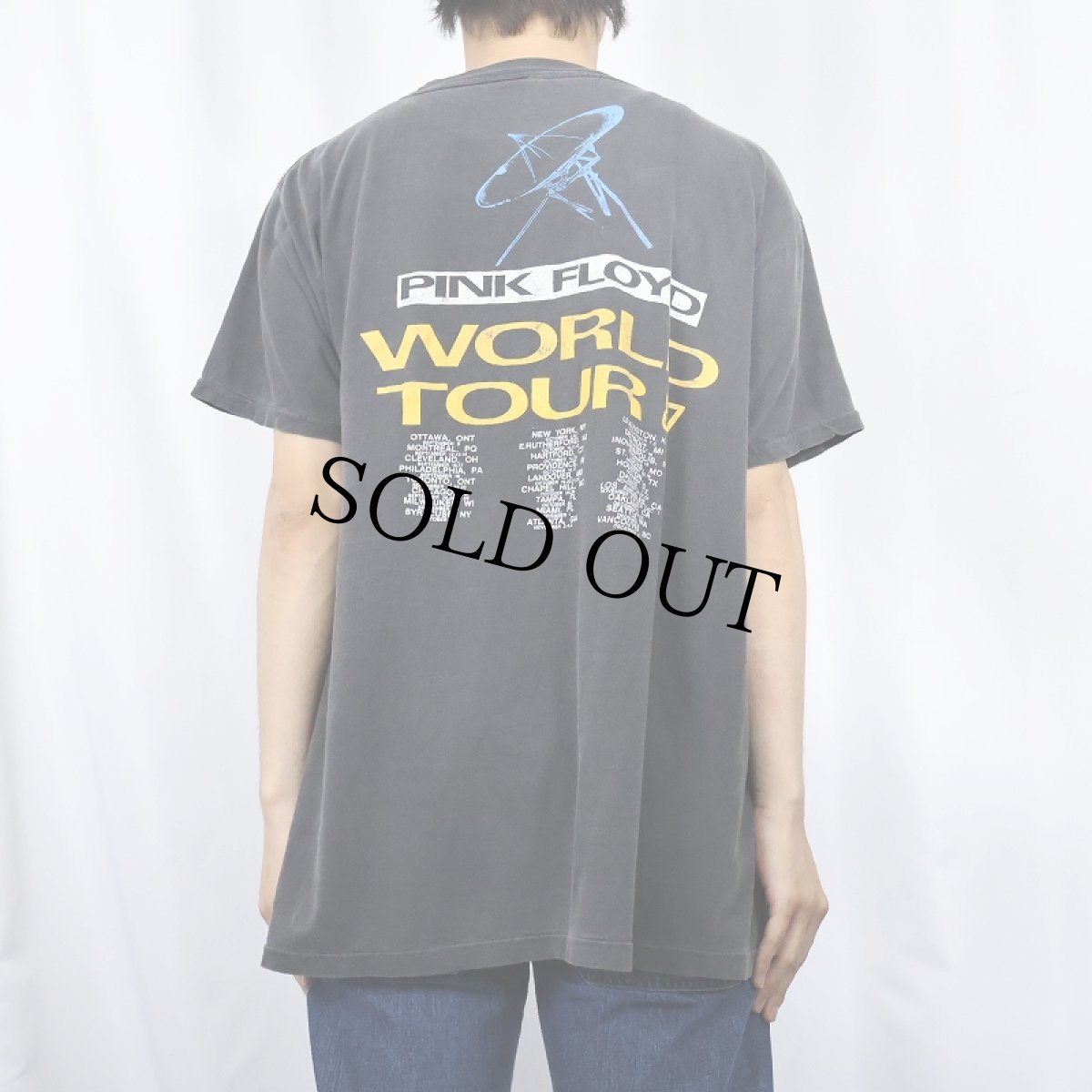 画像3: 80's PINK FLOYD ロックバンド ツアープリントTシャツ BLACK (3)