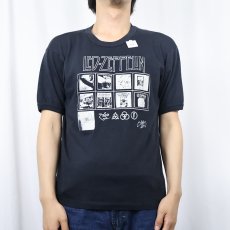 画像2: 80's LED ZEPPELIN CANADA製 ロックバンド プリントTシャツ BLACK L (2)
