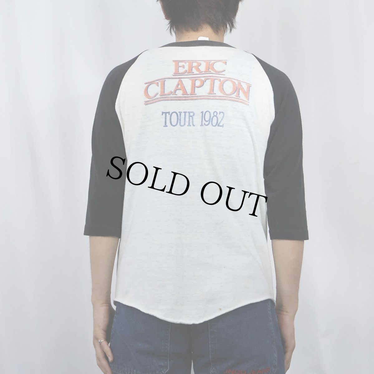 画像4: 80's Eric Clapton ギタリスト ツアープリント ラグランTシャツ (4)