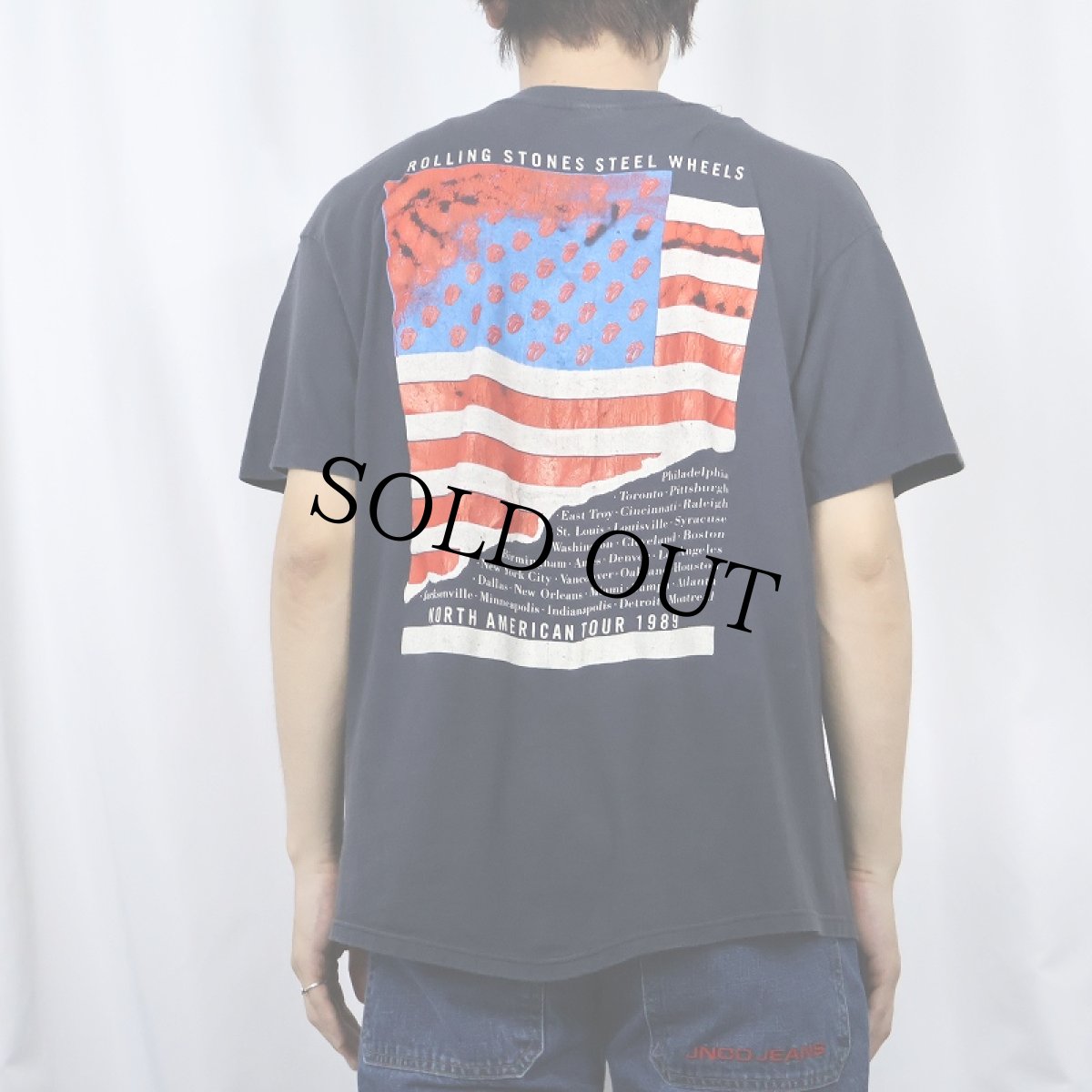画像4: 80's The Rolling Stones USA製 "THE NORTH AMERICAN TOUR" ロックバンドツアーTシャツ BLACK M (4)