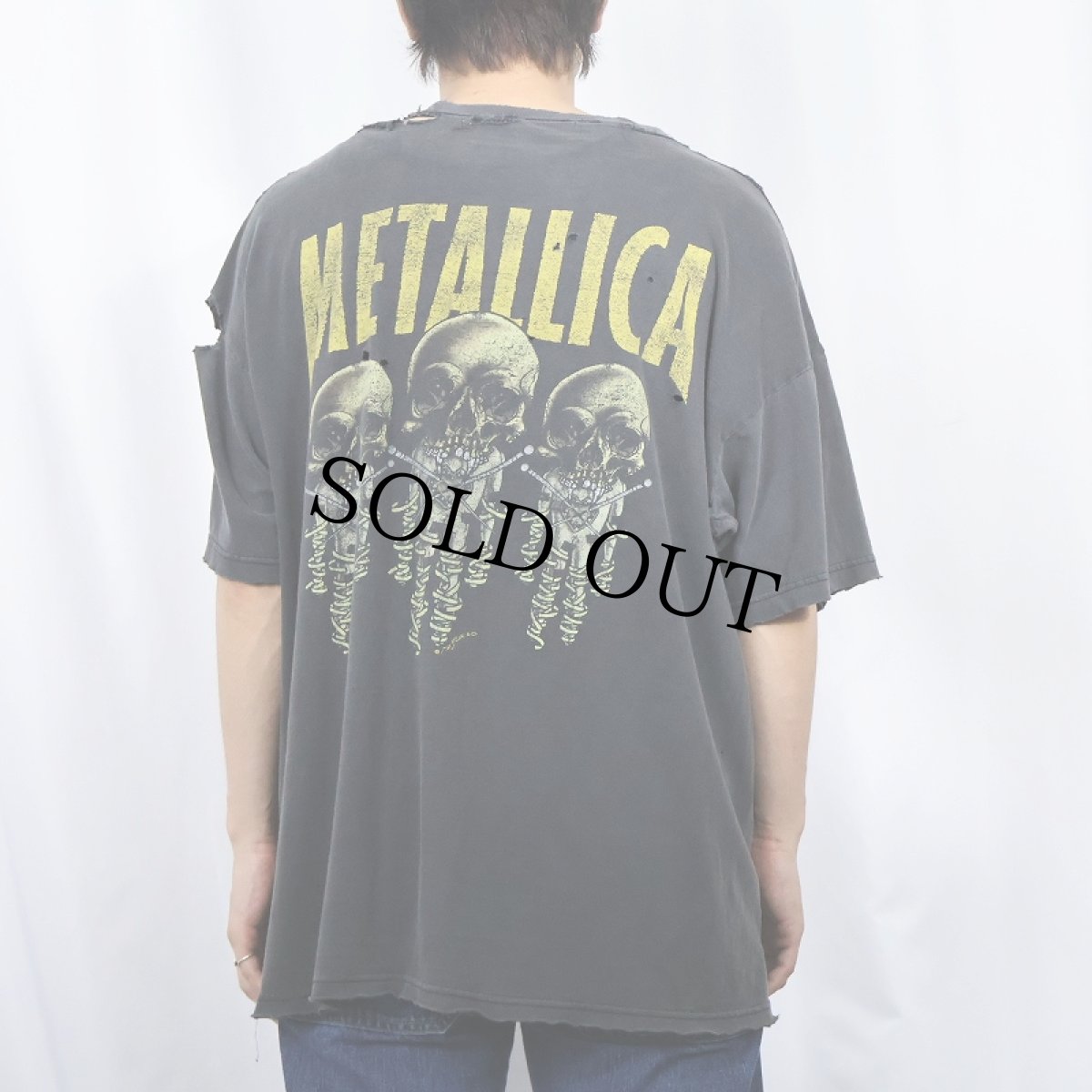 画像4: METALLICA × PUSHEAD ヘヴィメタル・バンド プリントTシャツ BLACK (4)