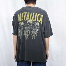 画像4: METALLICA × PUSHEAD ヘヴィメタル・バンド プリントTシャツ BLACK (4)