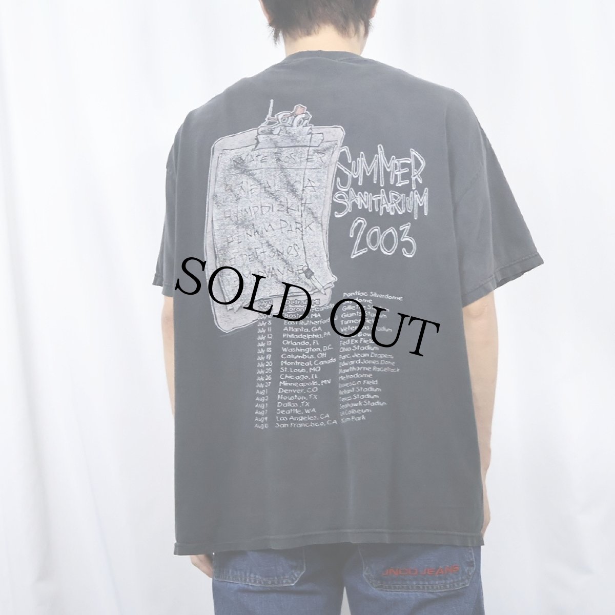 画像4: 2003 METALLICA "Summer Sanitarium Tour" ヘヴィメタル・バンド ツアープリントTシャツ BLACK XL (4)