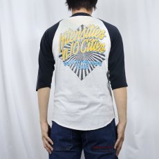 画像4: 80's Ted Nugent USA製 "World Wildlife" ギタリスト ツアープリント ラグランTシャツ L (4)