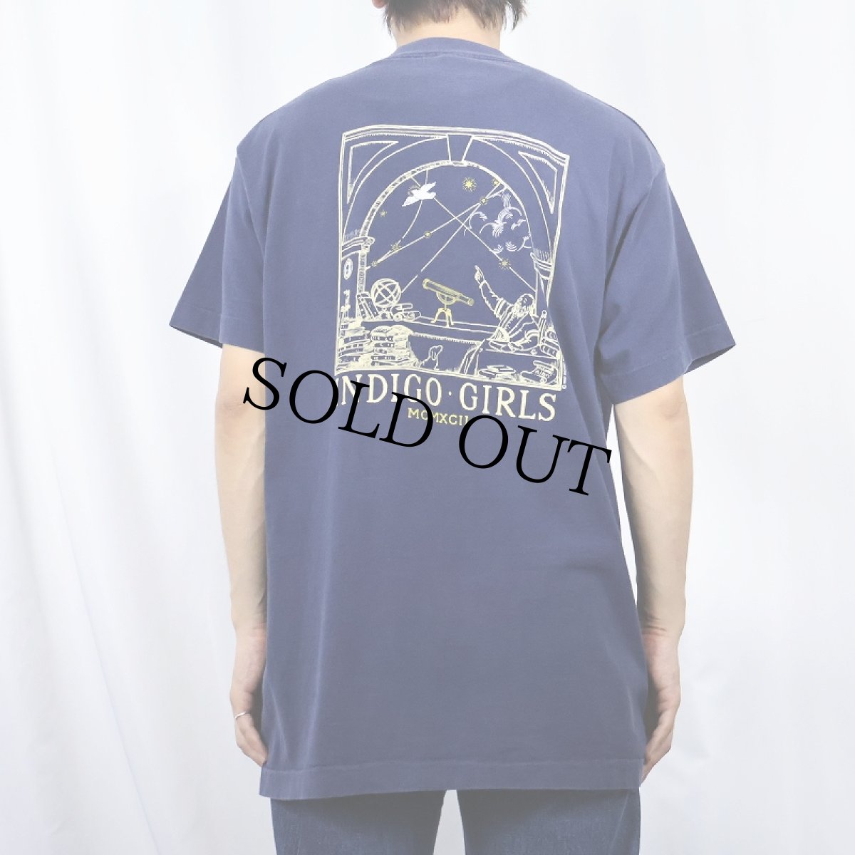 画像4: 90's INDIGO GIRLS USA製 フォーク・ロック・デュオ プリントTシャツ NAVY L (4)