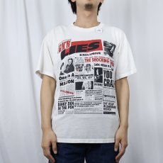 画像3: 80's GUNS N' ROSES "GN'R LIES" ロックバンド スタジオアルバム プリントTシャツ L (3)