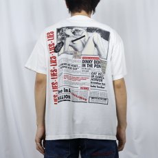画像4: 80's GUNS N' ROSES "GN'R LIES" ロックバンド スタジオアルバム プリントTシャツ L (4)