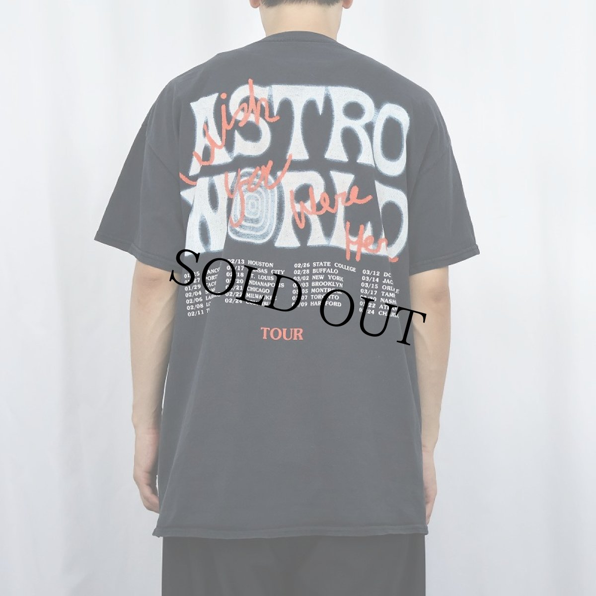 画像4: Travis Scott ASTRO WORLD "Wish You Were Here" ヒップホップツアーTシャツ BLACK L (4)